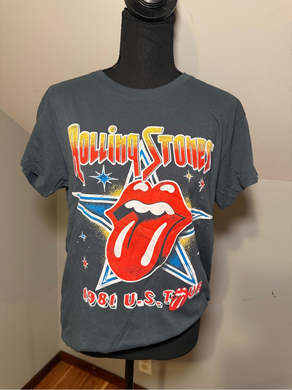 LETLUV The Rolling Stones 1981 U.S. Tour 100% Cotton Graphic Tee